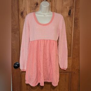 Sonoma‎ Pink Striped Mini Dress/Tunic